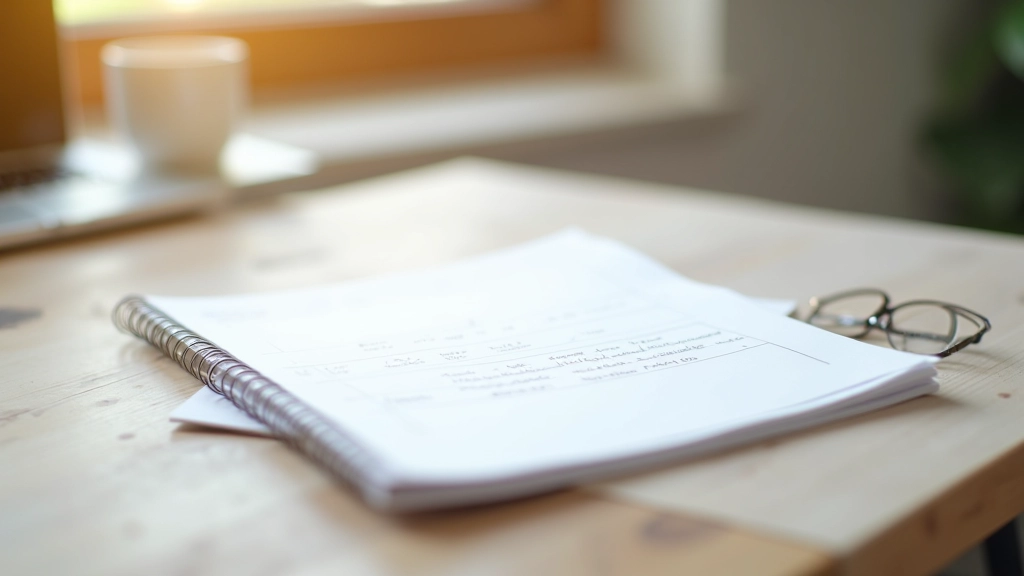 Caiet cu plan de proiect detaliat, liste de sarcini și diagrame de planificare, pe birou luminat natural